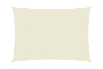 Solseil 160 g/m² kremhvit 2,5x3 m HDPE - Krem - Hagemøbler - Solbeskyttelse - Solseil