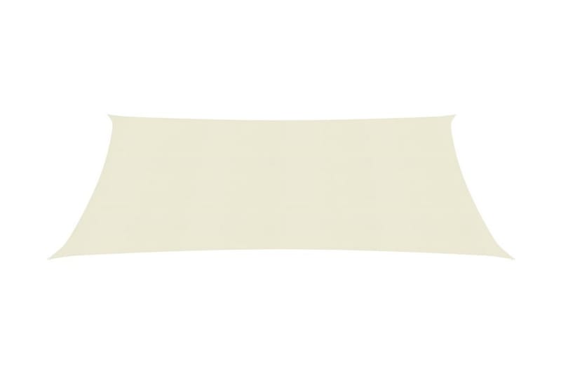Solseil 160 g/m² kremhvit 2,5x3 m HDPE - Krem - Hagemøbler - Solbeskyttelse - Solseil
