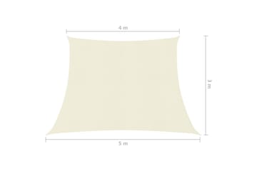 Solseil 160 g/m² kremhvit 4/5x3 m HDPE - Krem - Hagemøbler - Solbeskyttelse - Solseil