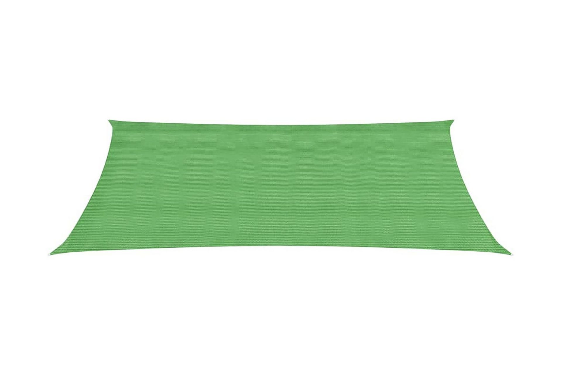 Solseil 160 g/m² lysegrønn 2x5 m HDPE - grønn - Hagemøbler - Solbeskyttelse - Solseil