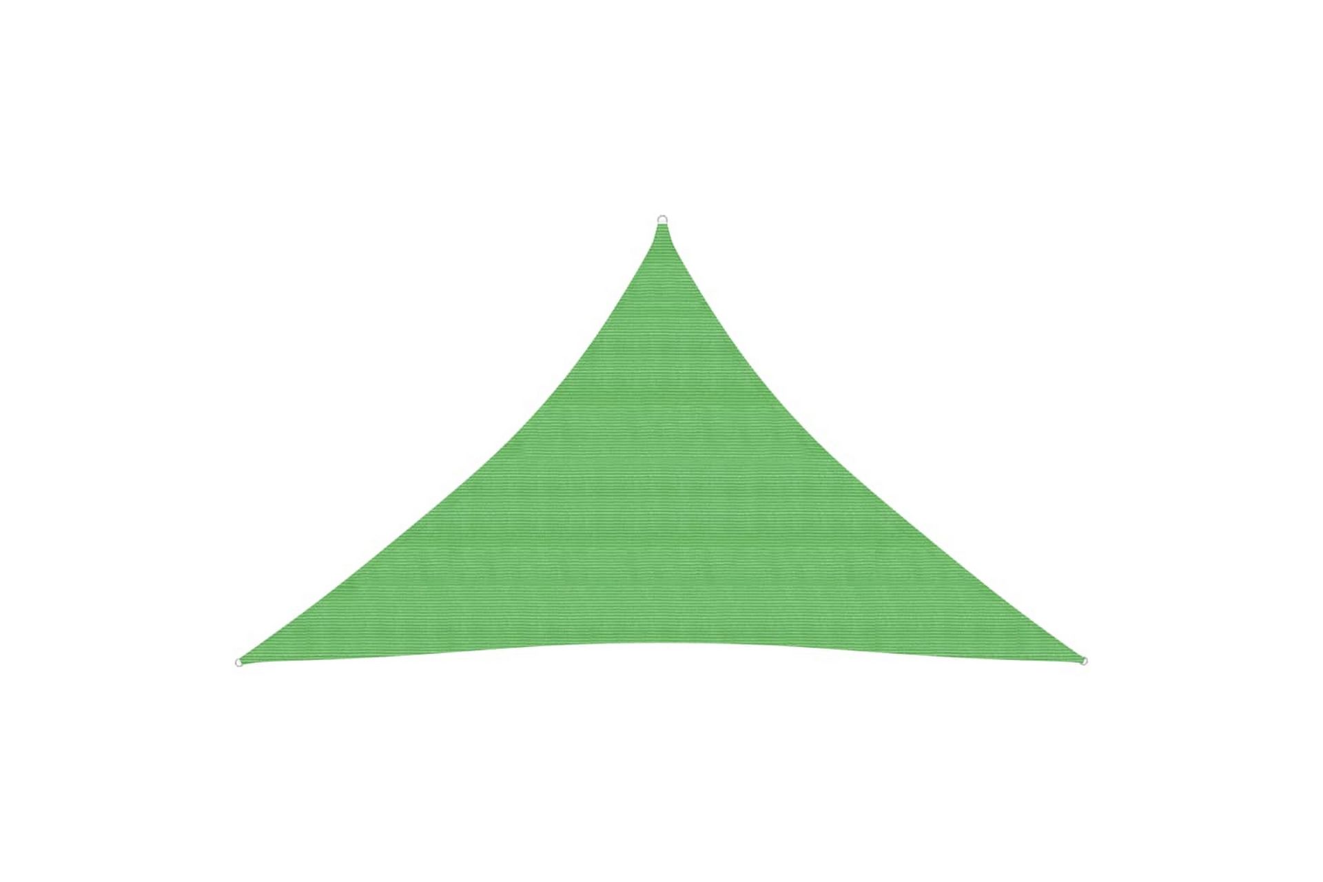 Solseil 160 g/m² lysegrönn 3x3x4,2 m HDPE - grönn - Hagemøbler - Solbeskyttelse - Solseil