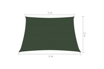 Solseil 160 g/m² mørkegrønn 3/4x2 m HDPE - grønn - Hagemøbler - Solbeskyttelse - Solseil