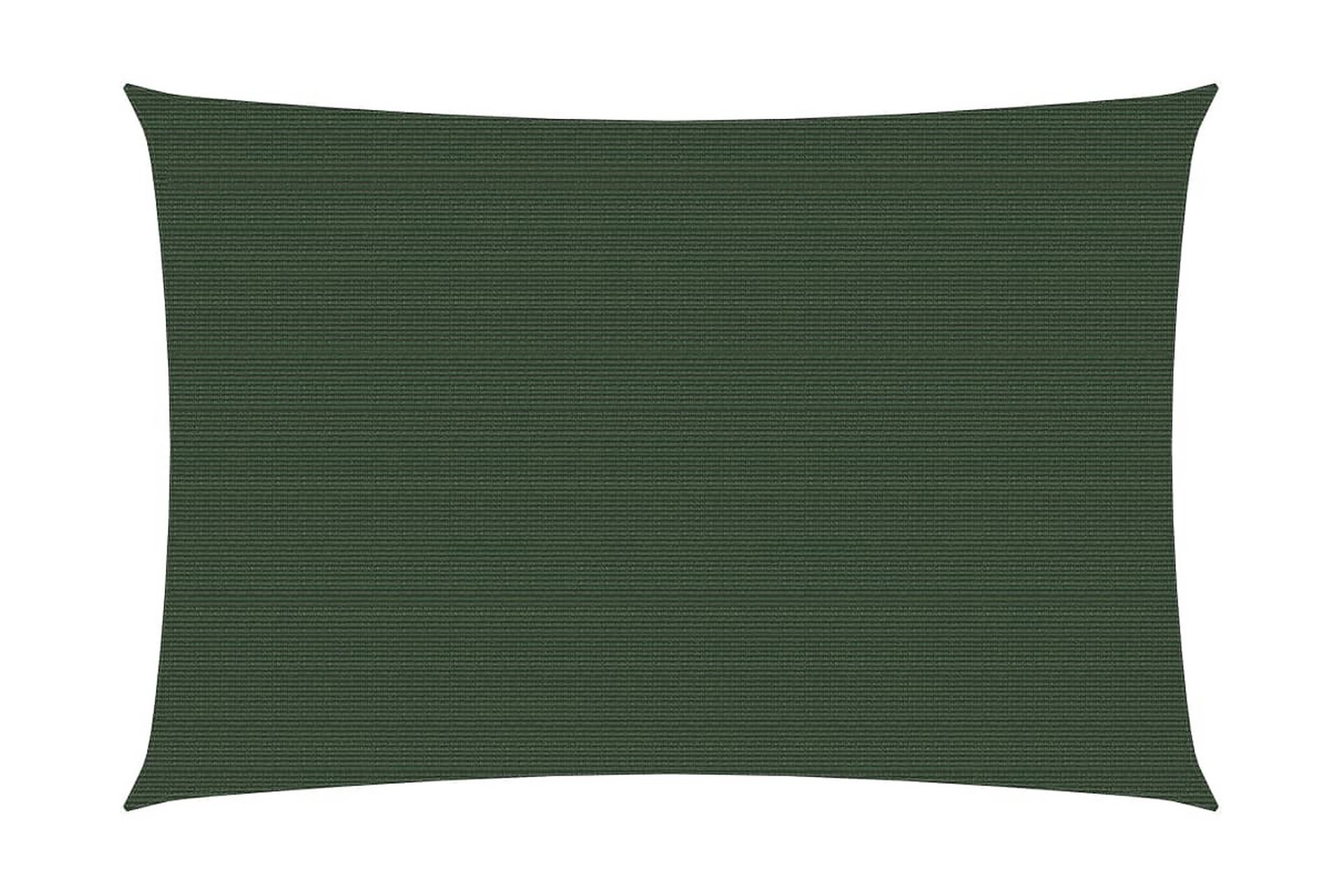 Solseil 160 g/m² mørkegrønn 3x4,5 m HDPE - grønn - Hagemøbler - Solbeskyttelse - Solseil