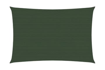 Solseil 160 g/m² mørkegrønn 3x4,5 m HDPE - grønn - Hagemøbler - Solbeskyttelse - Solseil