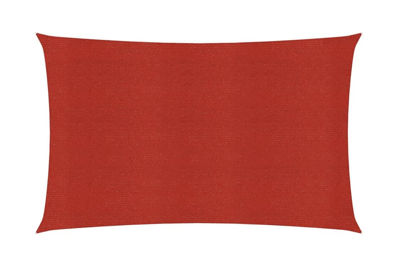 Solseil 160 g/m² rød 2x4 m HDPE - Rød - Hagemøbler - Solbeskyttelse - Solseil