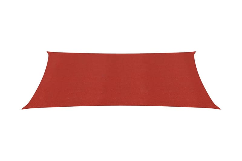 Solseil 160 g/m² rød 3,5x4,5 m HDPE - Rød - Hagemøbler - Solbeskyttelse - Solseil