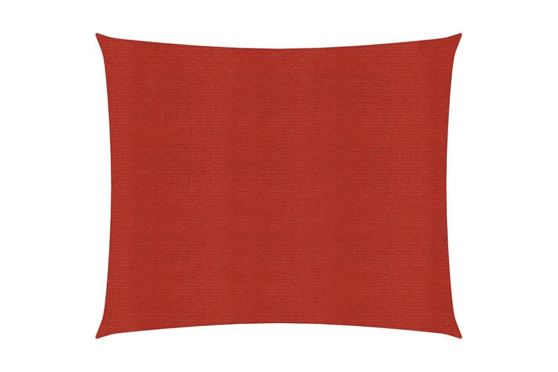 Solseil 160 g/m² rød 3,6x3,6 m HDPE - Rød - Hagemøbler - Solbeskyttelse - Solseil