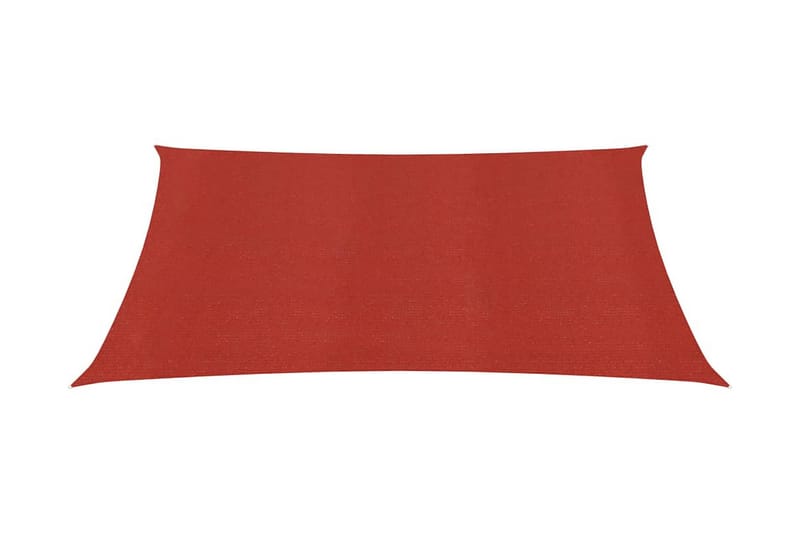 Solseil 160 g/m² rød 3,6x3,6 m HDPE - Rød - Hagemøbler - Solbeskyttelse - Solseil