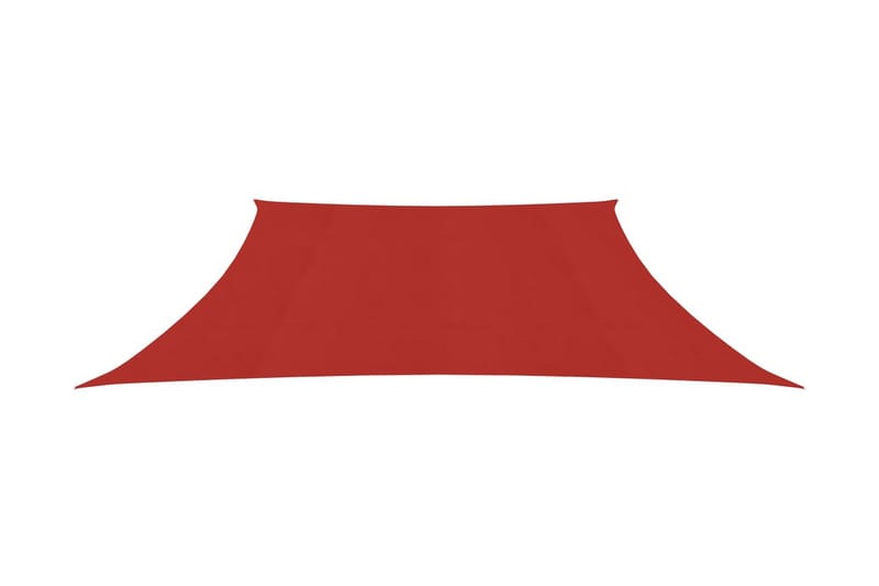 Solseil 160 g/m² rød 3/4x3 m HDPE - Rød - Hagemøbler - Solbeskyttelse - Solseil