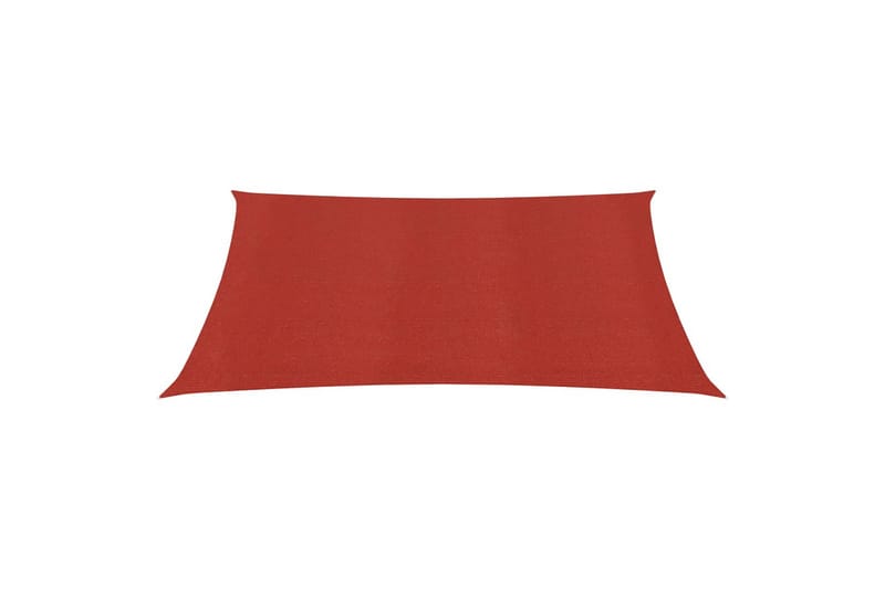 Solseil 160 g/m² rød 4,5x4,5 m HDPE - Rød - Hagemøbler - Solbeskyttelse - Solseil