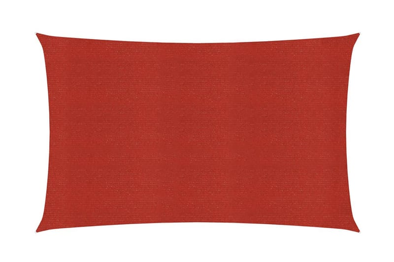 Solseil 160 g/m² rød 4x6 m HDPE - Rød - Hagemøbler - Solbeskyttelse - Solseil