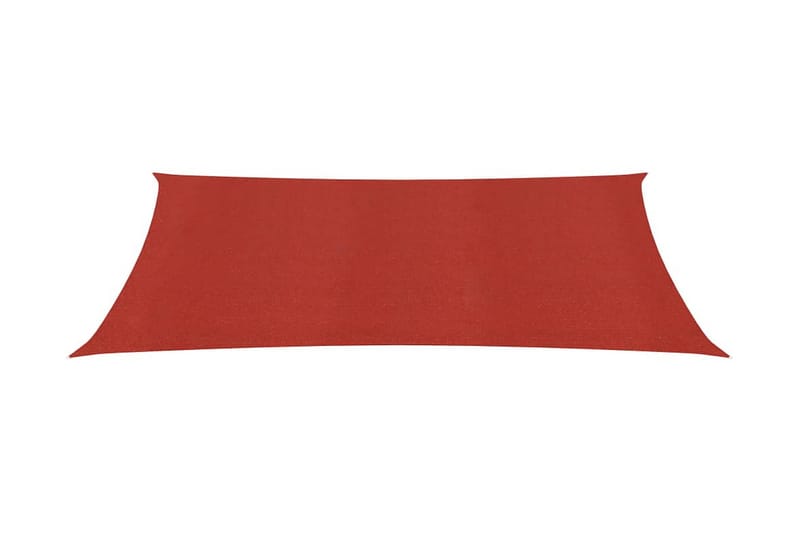 Solseil 160 g/m² rød 4x6 m HDPE - Rød - Hagemøbler - Solbeskyttelse - Solseil