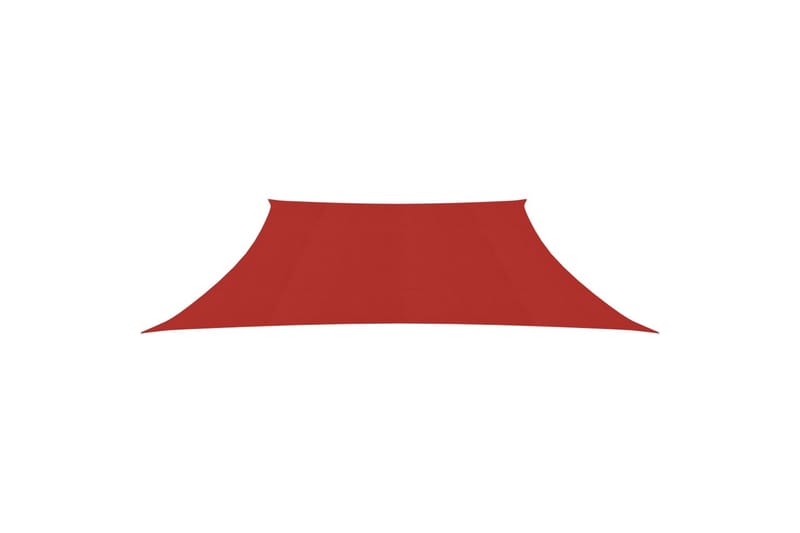 Solseil 160 g/m² röd 4/5x3 m HDPE - Röd - Hagemøbler - Solbeskyttelse - Solseil