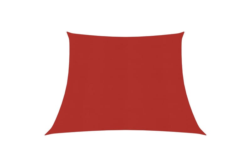 Solseil 160 g/m² röd 4/5x3 m HDPE - Röd - Hagemøbler - Solbeskyttelse - Solseil