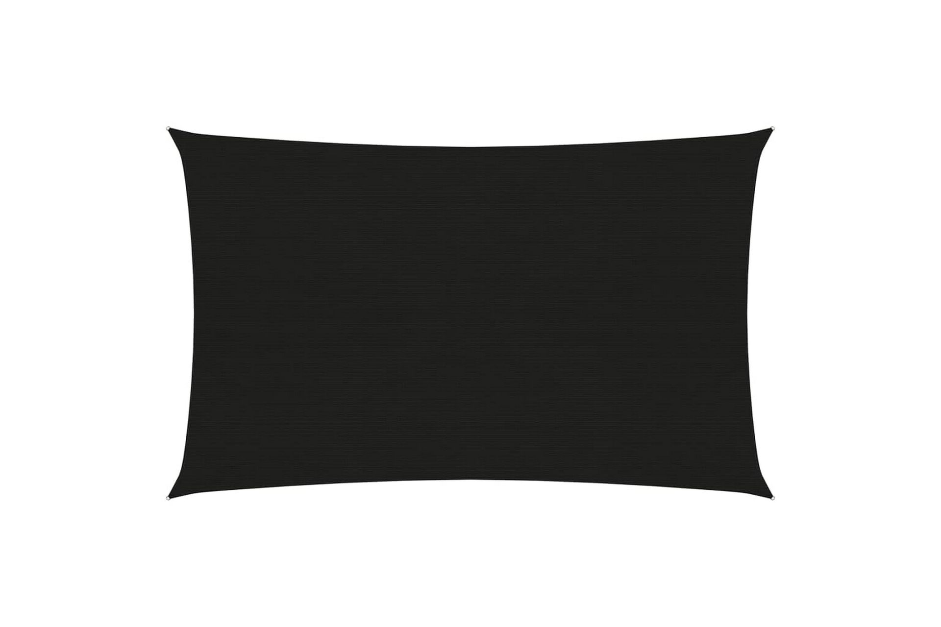 Solseil 160 g/m² svart 2,5x4,5 m HDPE - Svart - Hagemøbler - Solbeskyttelse - Solseil