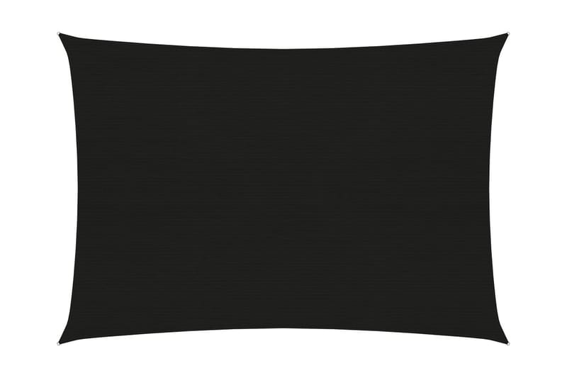 Solseil 160 g/m² svart 2,5x4 m HDPE - Svart - Hagemøbler - Solbeskyttelse - Solseil