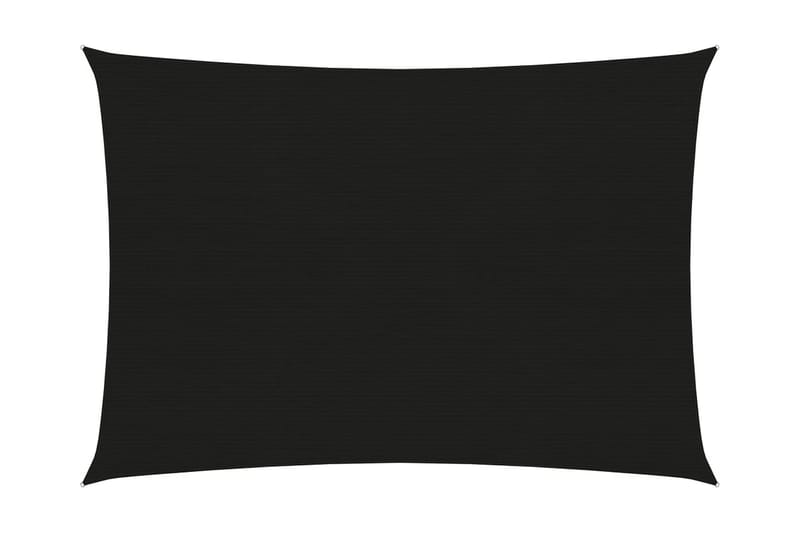 Solseil 160 g/m² svart 2,5x4 m HDPE - Svart - Solseil