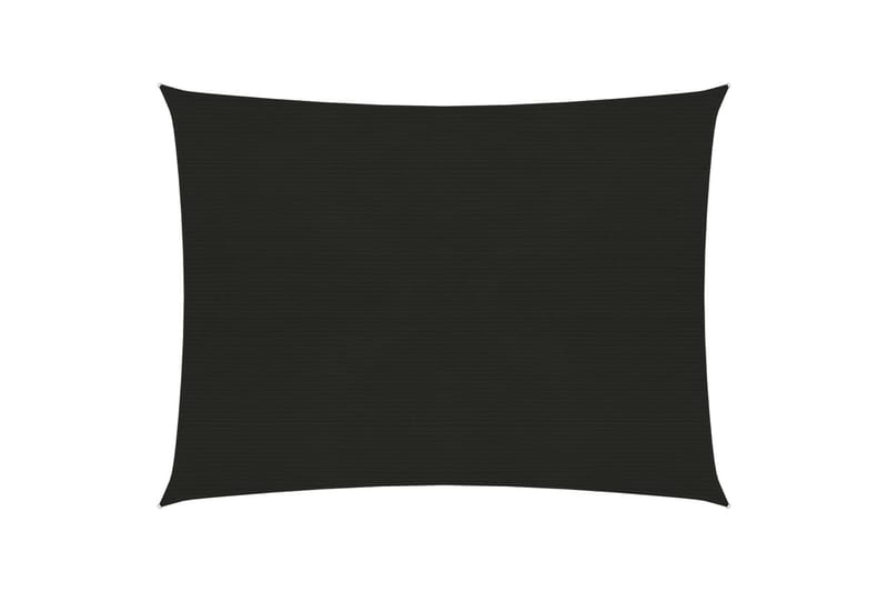 Solseil 160 g/m² svart 3,5x4,5 m HDPE - Svart - Hagemøbler - Solbeskyttelse - Solseil