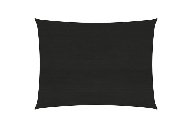Solseil 160 g/m² svart 3x4 m HDPE - Svart - Hagemøbler - Solbeskyttelse - Solseil