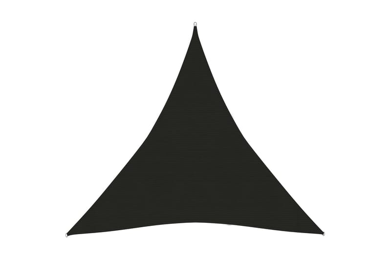 Solseil 160 g/m² svart 4x4x4 m HDPE - Svart - Hagemøbler - Solbeskyttelse - Solseil
