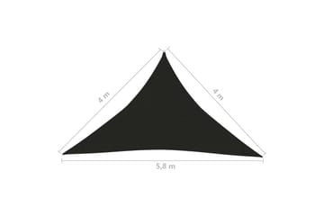 Solseil 160 g/m² svart 4x4x5,8 m HDPE - Svart - Hagemøbler - Solbeskyttelse - Solseil