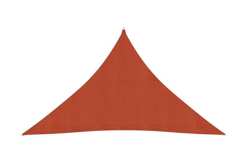 Solseil 160 g/m² terrakotta 3,5x3,5x4,9 m HDPE - Hagemøbler - Solbeskyttelse - Solseil