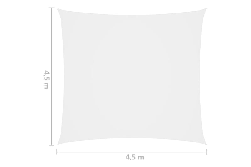 Solseil oxfordstoff kvadratisk 4,5x4,5 m hvit - Hvit - Solseil