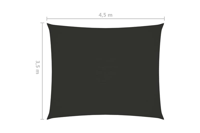 Solseil oxfordstoff rektangulær 3,5x4,5 m antrasitt - Antrasittgrå - Solseil