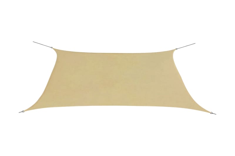 Solseil oxfordstoff rektangulr 2x4 m beige - Hagemøbler - Solbeskyttelse - Solseil