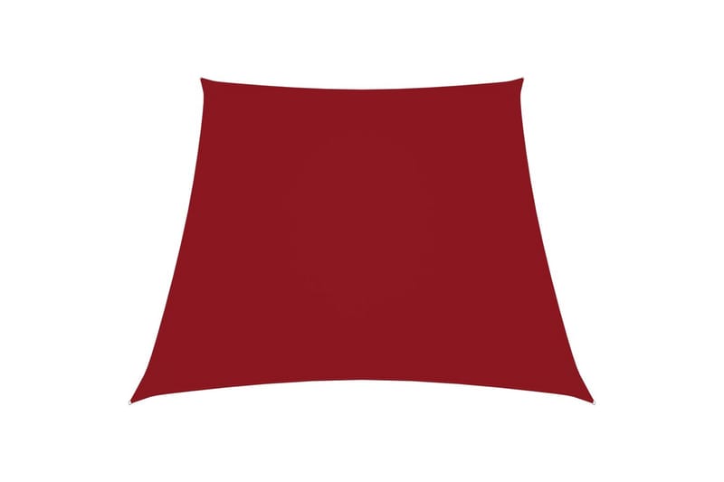 Solseil oxfordstoff trapesformet 3/4x2 m rød - Rød - Hagemøbler - Solbeskyttelse - Solseil