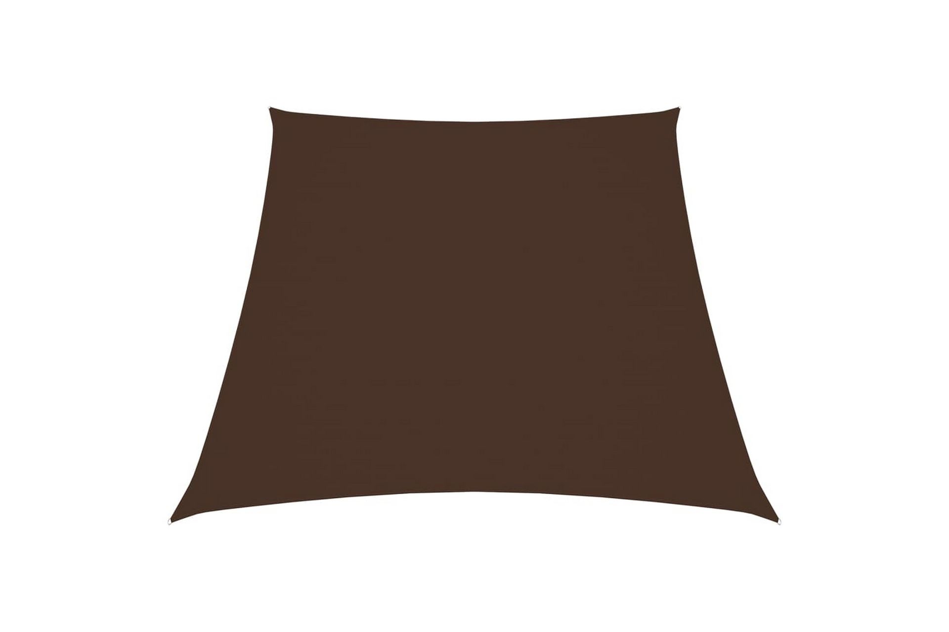 Solseil oxfordstoff trapesformet 3/4x3 m brun - Brun - Hagemøbler - Solbeskyttelse - Solseil