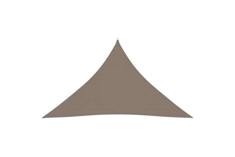 Solseil oxfordstoff trekantet 3,5x3,5x4,9 m gråbrun - Taupe - Hagemøbler - Solbeskyttelse - Solseil