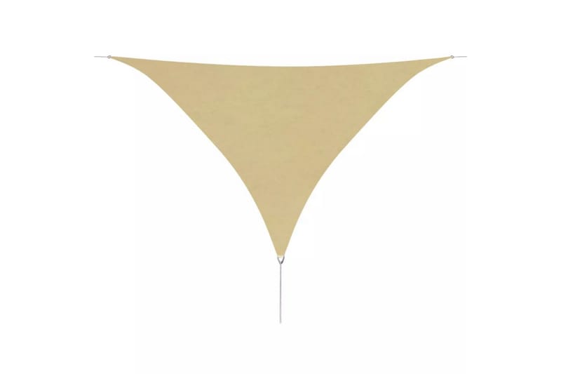 Solseil oxfordstoff trekantet 3,6x3,6,3x6 m beige - Hagemøbler - Solbeskyttelse - Solseil