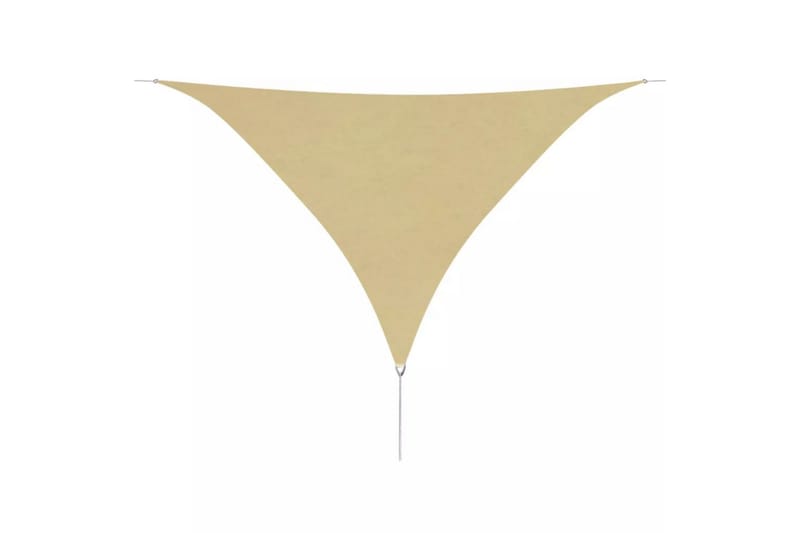 Solseil oxfordstoff trekantet 3,6x3,6,3x6 m beige - Solseil