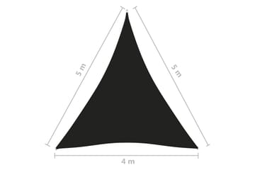 Solseil oxfordstoff trekantet 4x5x5 m svart - Svart - Hagemøbler - Solbeskyttelse - Solseil