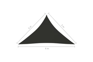 Solseil oxfordstoff trekantet 5x5x6 m antrasitt - Antrasittgrå - Hagemøbler - Solbeskyttelse - Solseil
