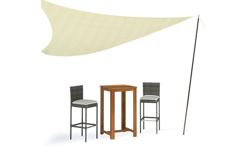 Solseilstang 2 stk 200 cm galvanisert stål - Gull - Hagemøbler - Solbeskyttelse - Solseil