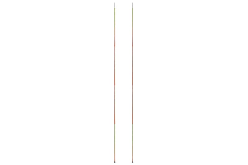 Solseilstang 2 stk 200 cm galvanisert stål - Gull - Hagemøbler - Solbeskyttelse - Solseil