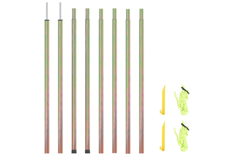Solseilstang 2 stk 250 cm galvanisert stål - Gull - Hagemøbler - Solbeskyttelse - Solseil