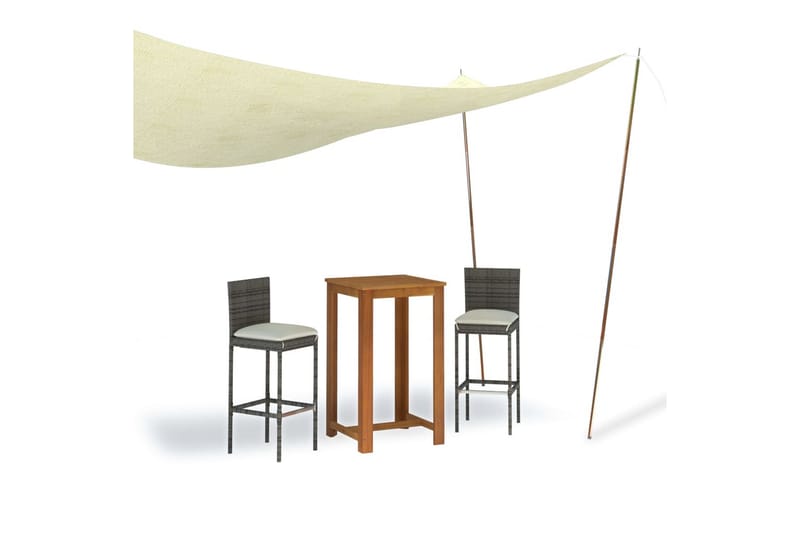 Solseilstang 2 stk 250 cm galvanisert stål - Gull - Hagemøbler - Solbeskyttelse - Solseil