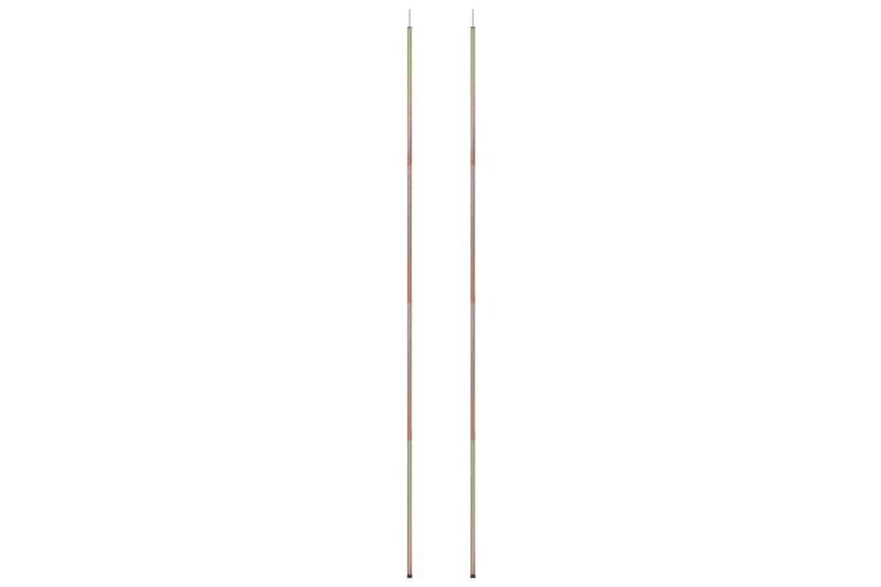 Solseilstang 2 stk 250 cm galvanisert stål - Gull - Hagemøbler - Solbeskyttelse - Solseil