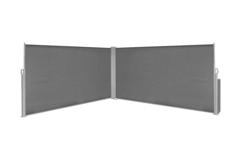 Uttrekkbar sidemarkise 160x600 cm grå - Solseil
