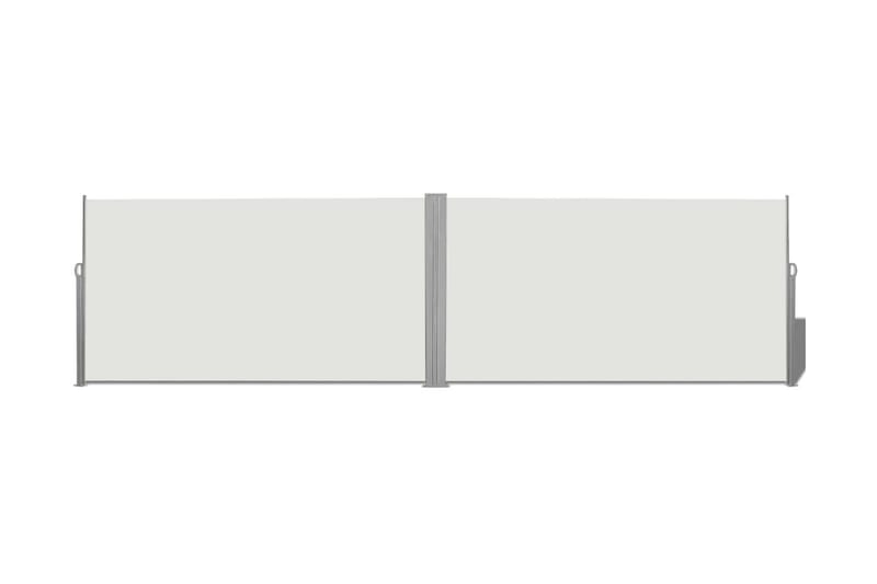 Uttrekkbar sidemarkise 160x600 cm kremhvit - Hagemøbler - Solbeskyttelse - Solseil