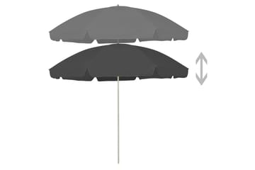 Strandparasoll antrasitt 300 cm - Antrasittgrå - Hagemøbler - Solbeskyttelse - Parasoller