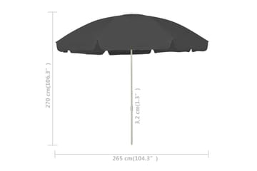 Strandparasoll antrasitt 300 cm - Antrasittgrå - Hagemøbler - Solbeskyttelse - Parasoller