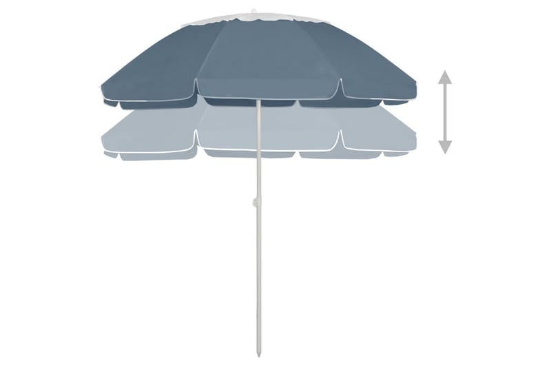Strandparasoll blå 300 cm - Blå - Hagemøbler - Solbeskyttelse - Parasoller