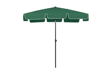 Strandparasoll grønn 200x125 cm - grønn - Hagemøbler - Solbeskyttelse - Parasoller