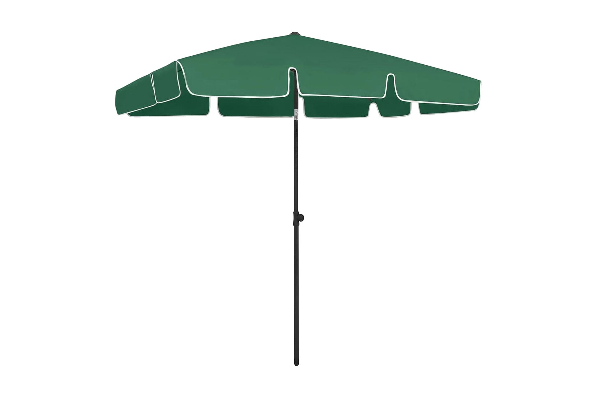 Strandparasoll grønn 200x125 cm - grønn - Hagemøbler - Solbeskyttelse - Parasoller
