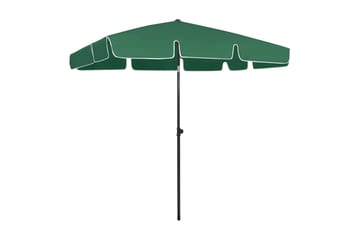 Strandparasoll grønn 200x125 cm - grønn - Hagemøbler - Solbeskyttelse - Parasoller