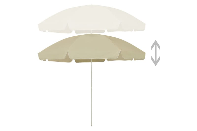 Strandparasoll sandgul 300 cm - Gul - Hagemøbler - Solbeskyttelse - Parasoller